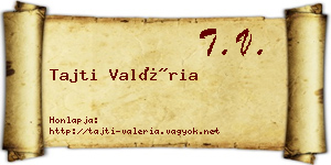 Tajti Valéria névjegykártya